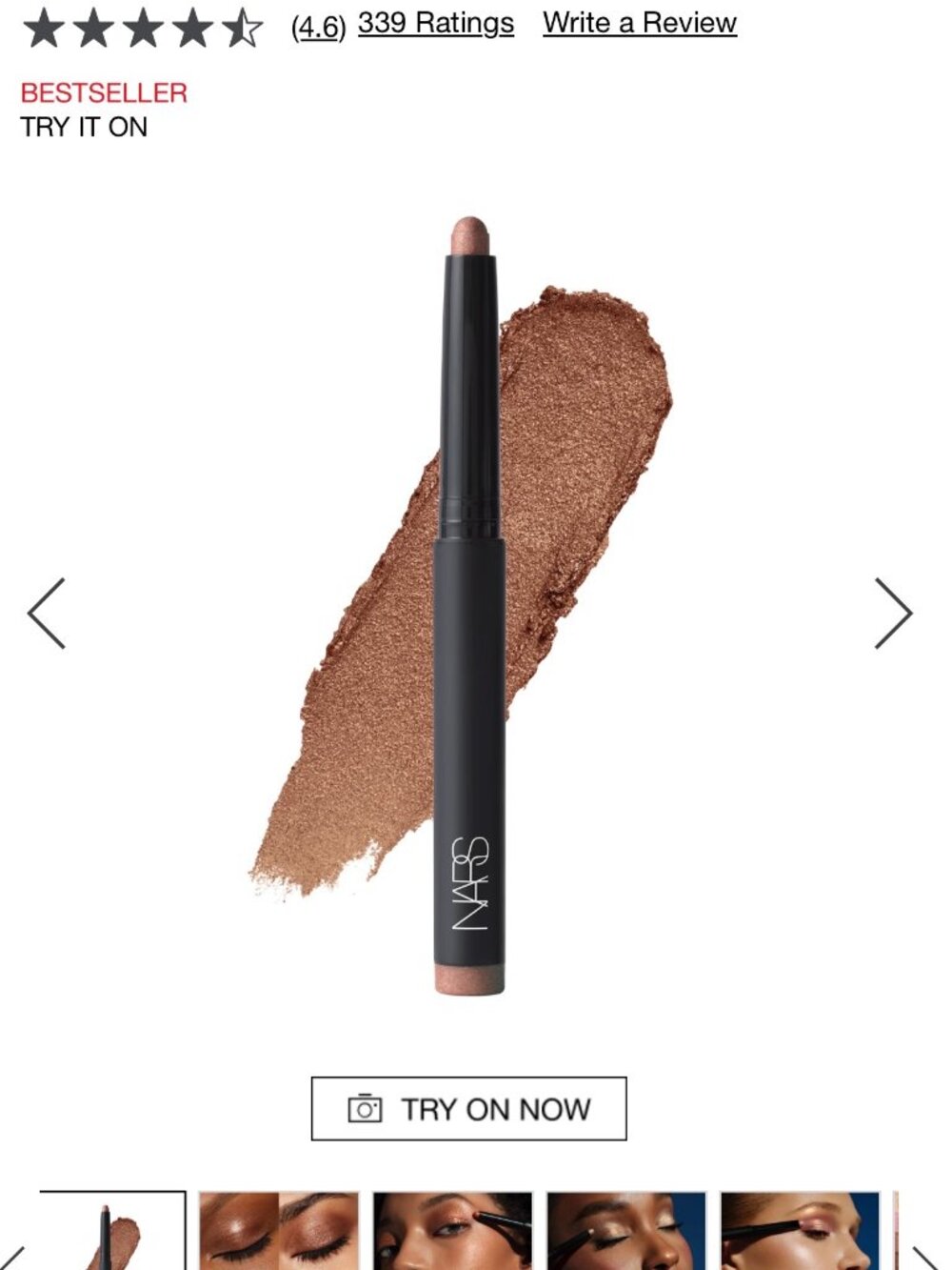Nars Total Seduction Eyeshadow Stick Matte Shade Laguna Like New!